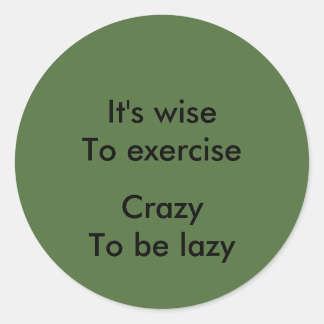 Exercise Classic Round Sticker (Front)