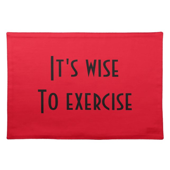 Exercise Cloth Placemat (Front)