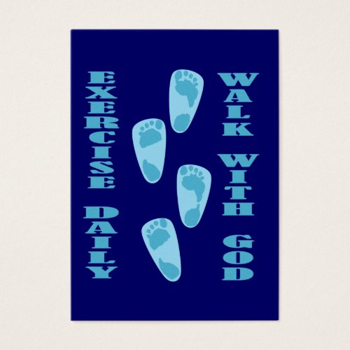 Exercise Daily - Walk with God Tract Card / Business Cards