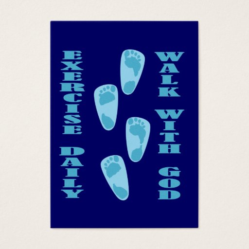 Customizable Exercise Daily - Walk with God Tract Card / Business Cards