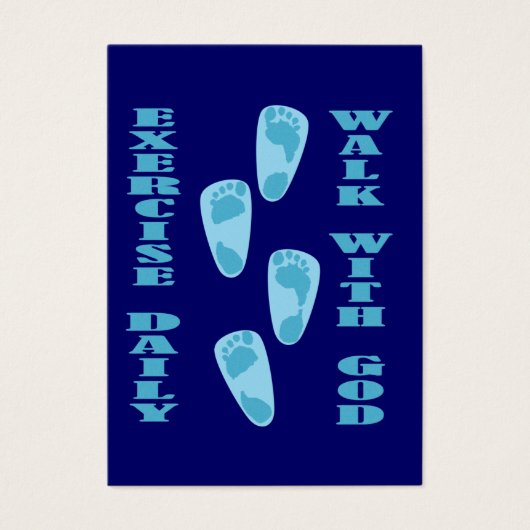 Exercise Daily - Walk with God Tract Card / (Front)