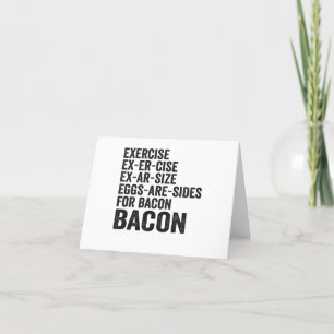 Exercise Ex-Er-Size Ex-Er-Size Eggs are Funny Gym Letterpress Thank You Card
