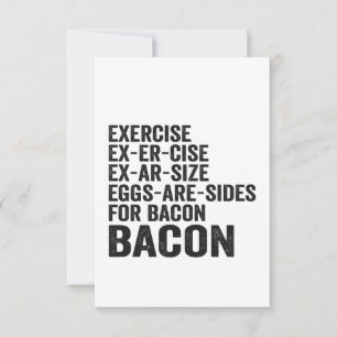 Exercise Ex-Er-Size Ex-Er-Size Eggs are Funny Gym  Thank You Card