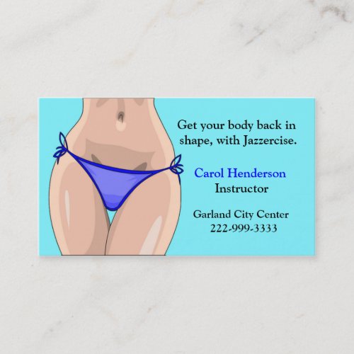 Exercise Instructor's Business Card