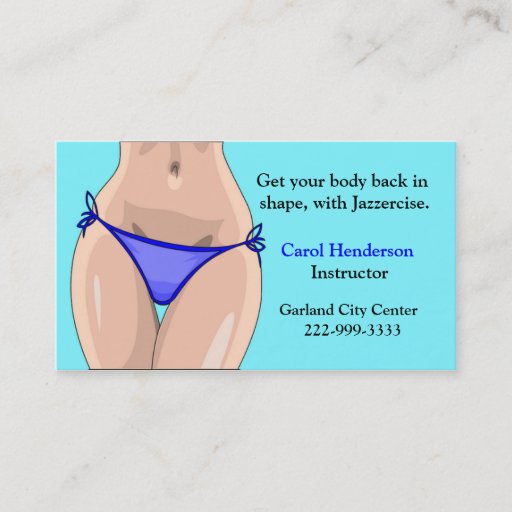 Customizable Exercise Instructor's Business Card