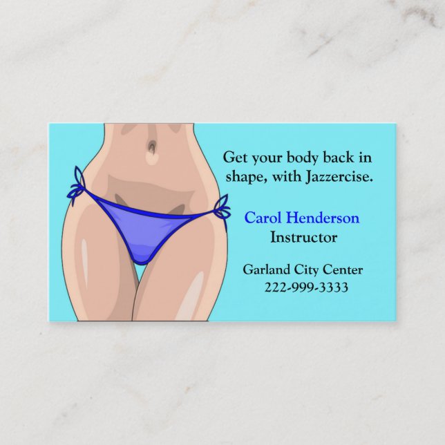 Exercise Instructor's Business Card (Front)