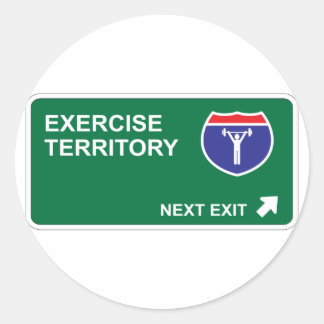 Exercise Next Exit Classic Round Sticker