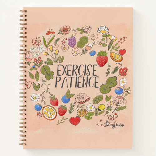 Exercise Patience Notebook 85 x 11 Lined