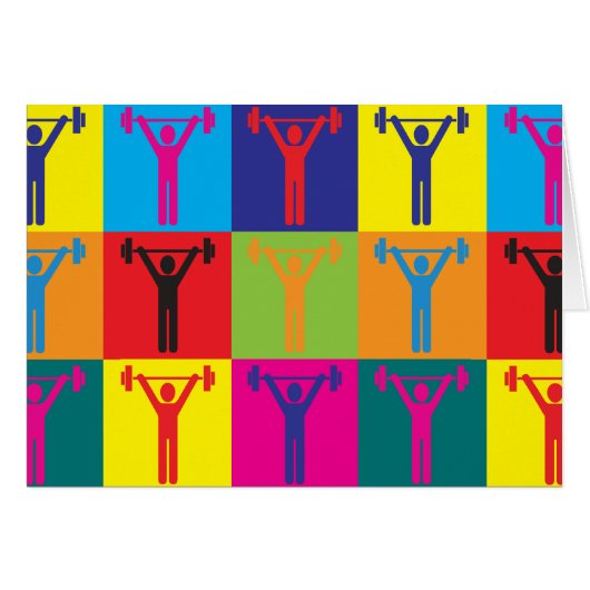 Exercise Pop Art Cards (Front Horizontal)
