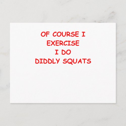 exercise postcard