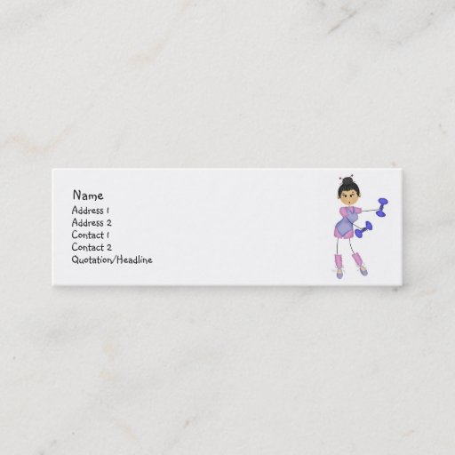 Customizable Exercise Profile Cards Business Card Template