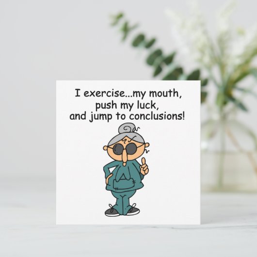 Exercise, Push, Jump Humor (Standing Front)