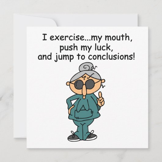 Exercise, Push, Jump Humor (Front)