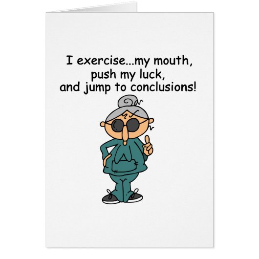 Exercise, Push, Jump Humor (Front)