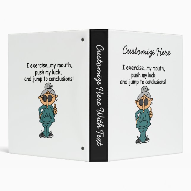 Exercise, Push, Jump Humor Binder (Background)