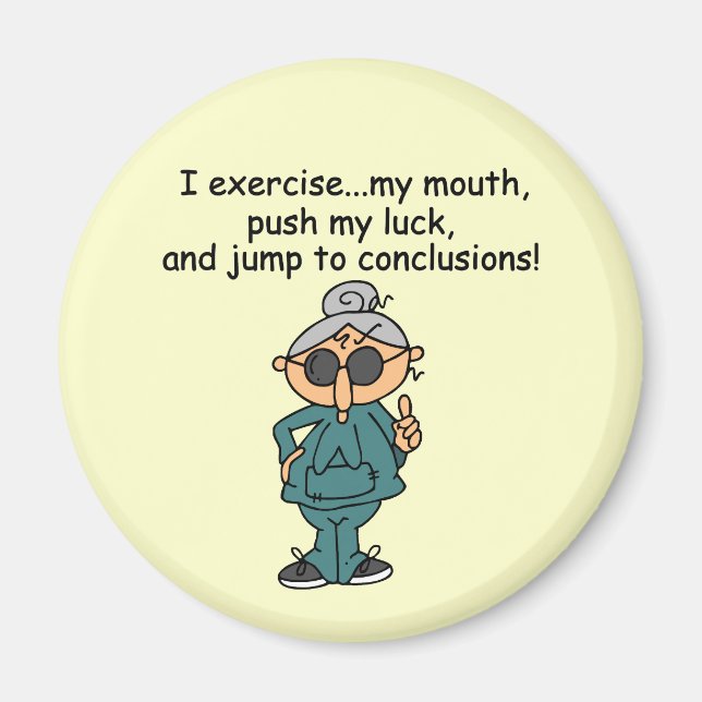 Exercise, Push, Jump Humor Magnet (Front)