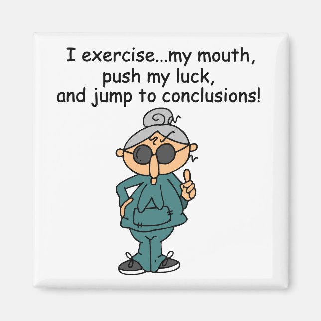 Exercise, Push, Jump Humor Magnet (Front)