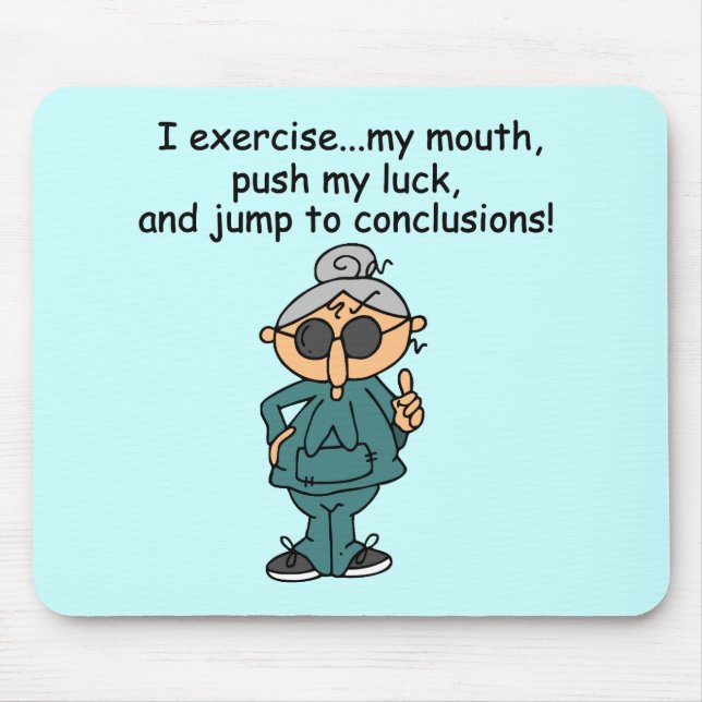 Exercise, Push, Jump Humor Mouse Pad (Front)