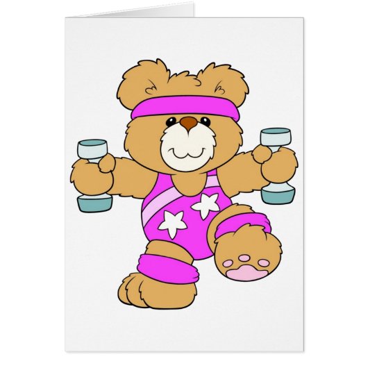 Exercise Teddy Bear Cards (Front)