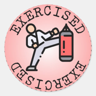 Exercised (Adulting Merit Badge) Classic Round Sticker