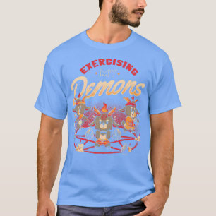 Exercising My Demons Cute Evil Dark Funny Baphomet T-Shirt