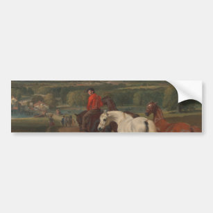 Exercising the Royal Horses (Equine Art) Bumper Sticker
