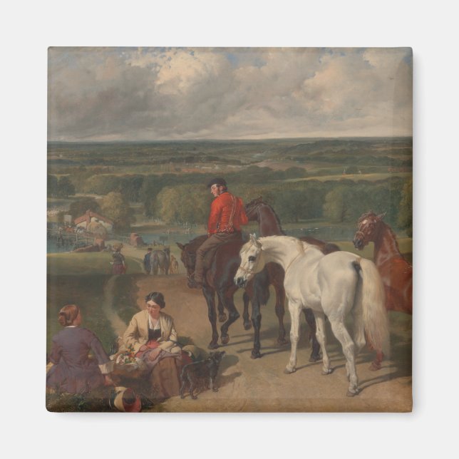 Exercising the Royal Horses (Equine Art) Magnet (Front)