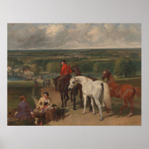 Exercising the Royal Horses (Equine Art) Poster