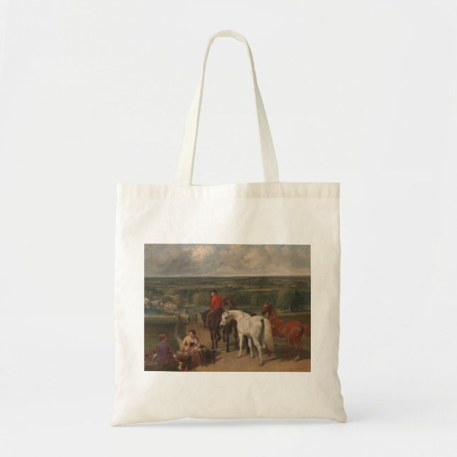 Exercising the Royal Horses (Equine Art) Tote Bag (Front)