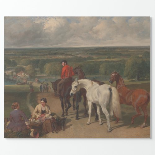 Exercising the Royal Horses Equine Art Wrapping Paper