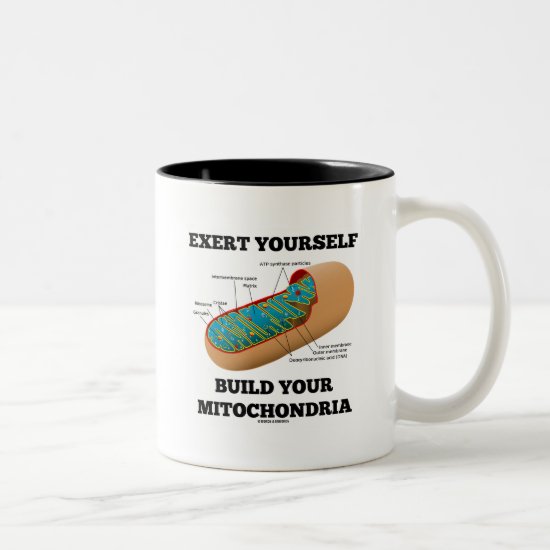 Exert Yourself Build Your Mitochondria Two-Tone Coffee Mug