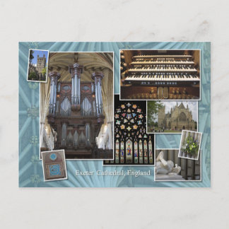 Exeter Cathedral montage England, postcard