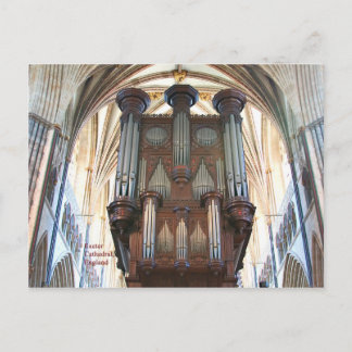 Exeter Cathedral organ,  Devon, England, postcard