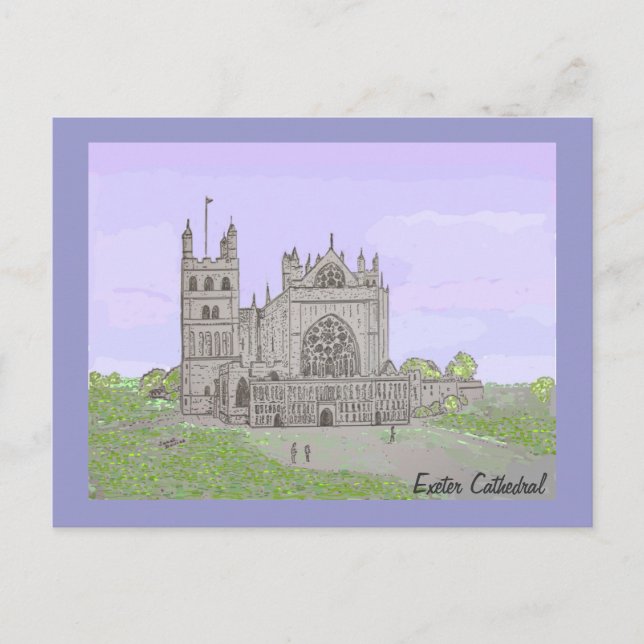 Exeter Cathedral Postcard (Front)