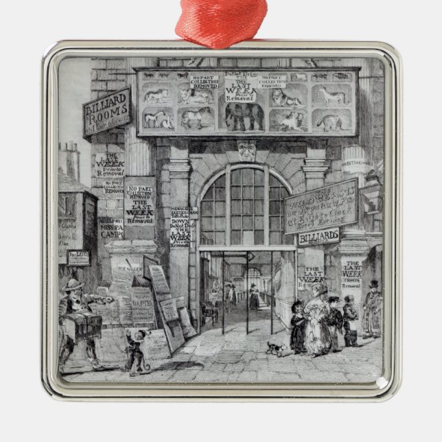 Exeter Change showing the entrance Metal Ornament (Front)