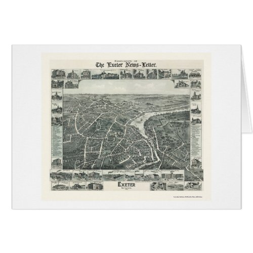 Exeter NH Panoramic Map _ 1896