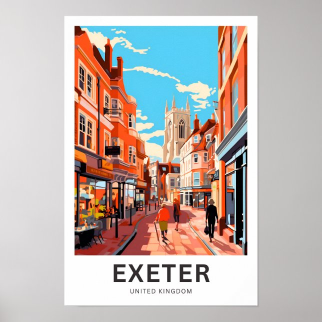 Exeter United Kingdom Travel Print (Front)