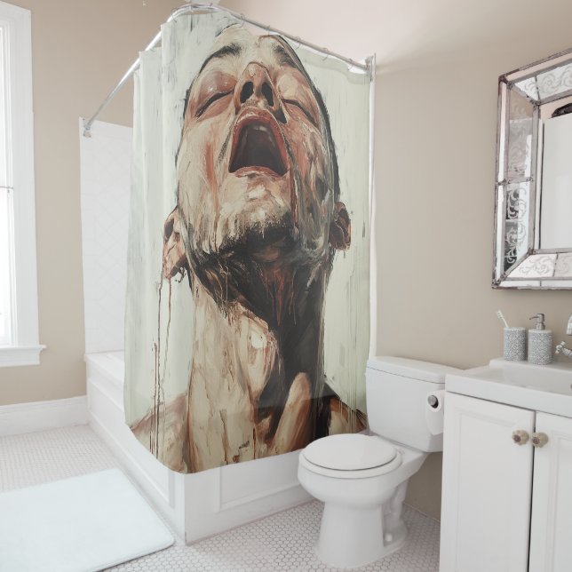 🌬️ Exhalation No. X Shower Curtain (In Situ)