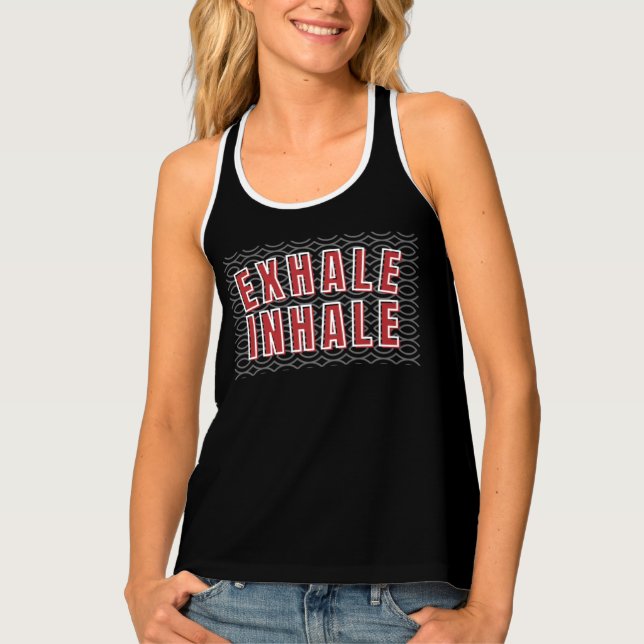 Exhale Inhale Yoga  Tank Top (Front)