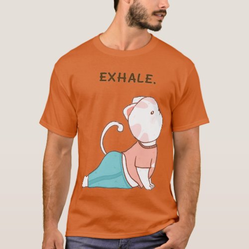 Exhale Yoga Cat T_Shirt