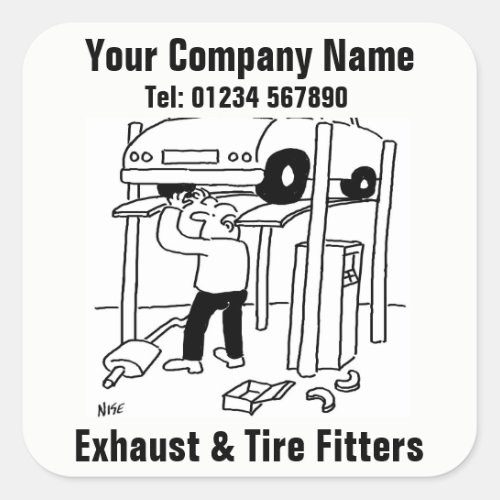 Exhaust  Tire Fitters Business stickers