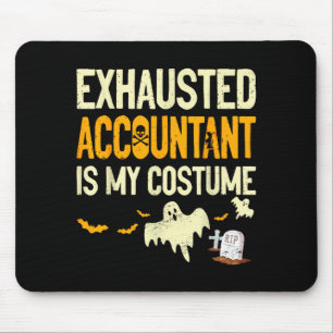Exhausted Accountant Cpa Halloween Funny Accountan Mouse Pad
