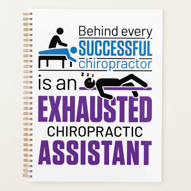 Exhausted Chiropractic Assistant Appreciation Planner (Front)