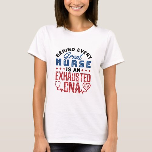 Exhausted CNA Certified Nursing Assistant T_Shirt