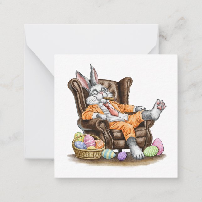Exhausted Easter Bunny (post card style) Greeting (Front)