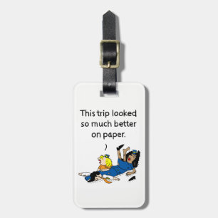 Exhausted Flight Crew Luggage Tag