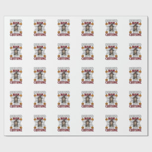 Exhausted Mom Is Costume Halloween Witch Coffee Pu Wrapping Paper