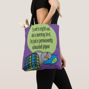 Exhausted Pigeon Tote Bag