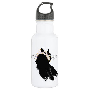 Exhausted Scottie Party Animal Stainless Steel Water Bottle