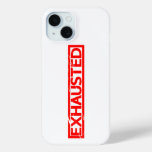 Exhausted Stamp iPhone 15 Case